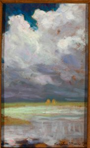 Władysław Ostrowski - Landscape with overcast sky - MP 2588 MNW - National Museum in Warsaw