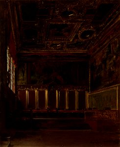 Władysław Czachórski - The Hall of Ambassadors in the Doge's Palace in Venice - MNK II-a-686 - National Museum Kraków