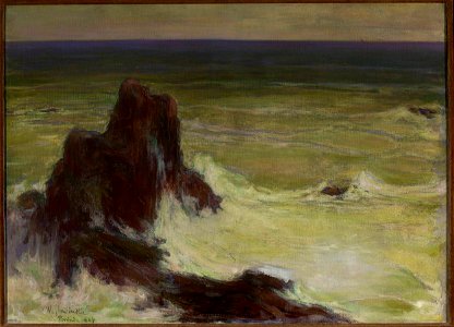 Władysław Ślewiński - Sea with a solitary rock - MP 119 MNW - National Museum in Warsaw