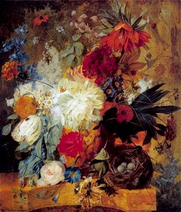 Wybrand Hendriks - Stilleven met bloemen en vogelnest - 1142 - Städel Museum