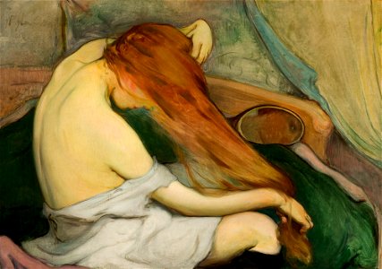 Władysław Ślewiński - Woman Combing Her Hair - MNK II-b-531 - National Museum Kraków