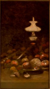 Władysław Aleksander Malecki - Oil lamp and fruits - MP 604 - National Museum in Warsaw