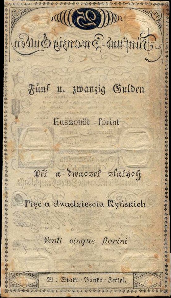 WSB 25 Gulden 1806 reverse