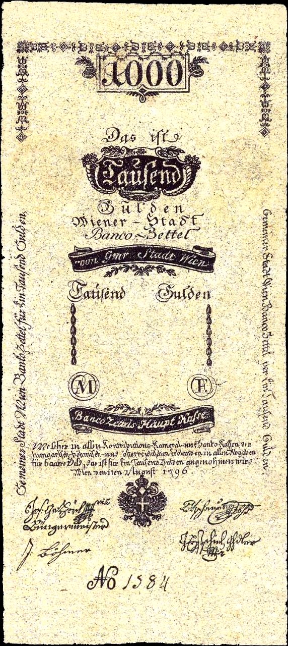 WSB 1000 Gulden 1796 obverse