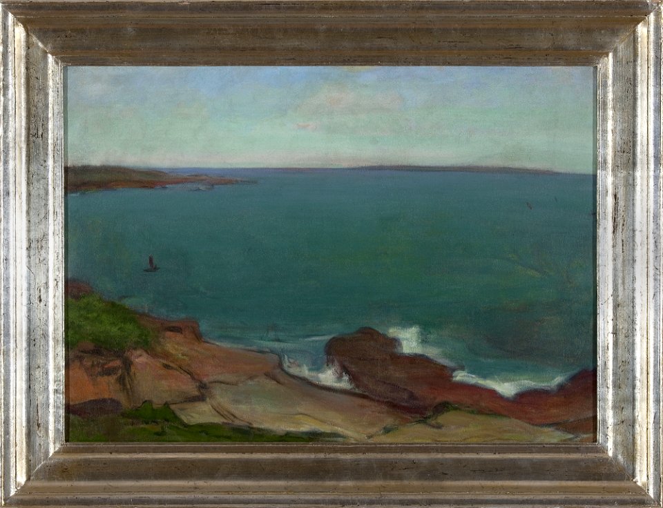 Władysław Ślewiński - Marine landscape with a small boat - MP 746 MNW - National Museum in Warsaw