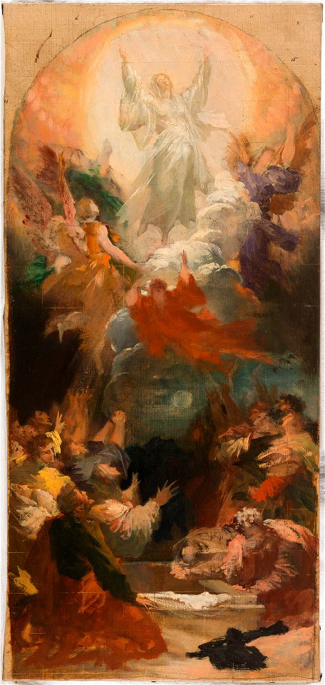 Xavier-Alphonse Monchablon - Esquisse pour l'église Notre-Dame-de-la-Croix , L'Assomption - PPP2004 - Musée des Beaux-Arts de la ville de Paris