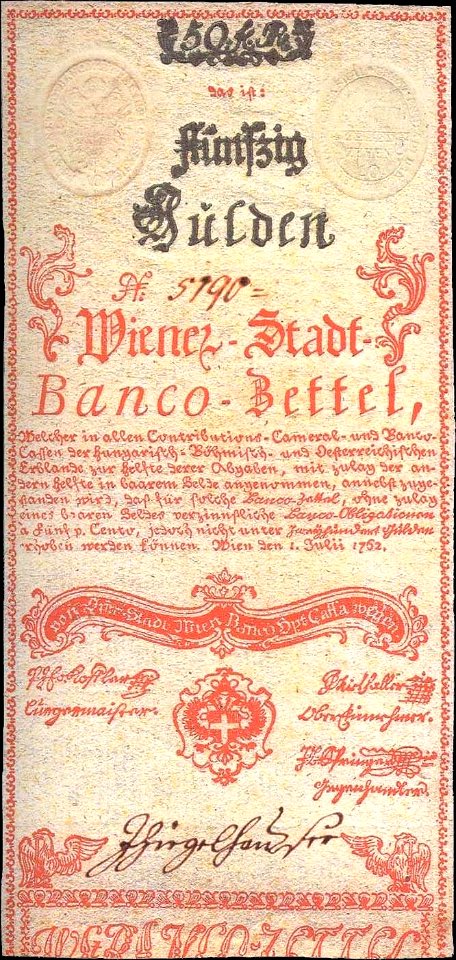 WSB 50 Gulden 1762 obverse