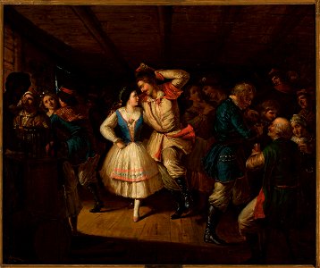 Władysław Bakałowicz - Kraków region folk dance in a tavern - MP 2031 - National Museum in Warsaw