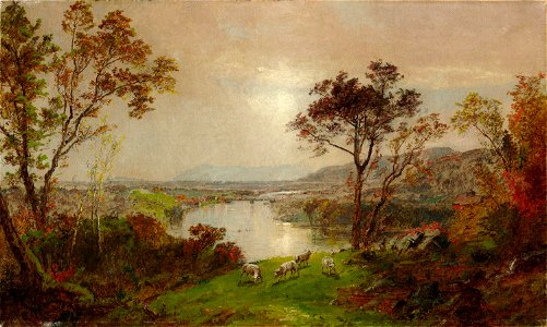 Wyoming Valley-Jasper Francis Cropsey. Free illustration for personal and commercial use.