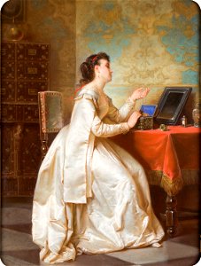 Władysław Bakałowicz - Portret damy z biżuterią 1866