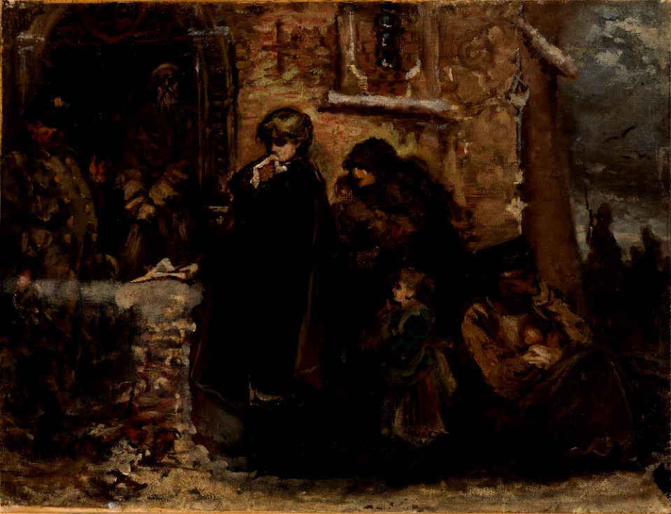 Władysław Rossowski - In Front of a Church - MNK II-a-782 - National Museum Kraków