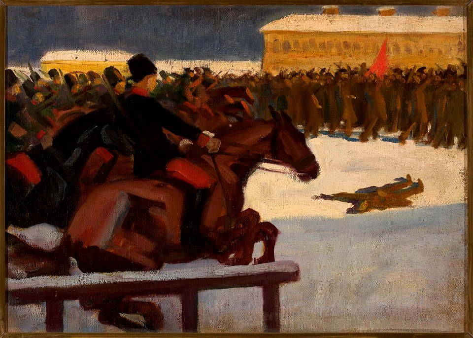 Władysław Skoczylas - Street demonstration in 1905 - MPW 3712 - National Museum in Warsaw