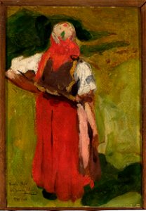 Włodzimierz Tetmajer - Peasant woman, back view, sketch - MP 5503 MNW - National Museum in Warsaw