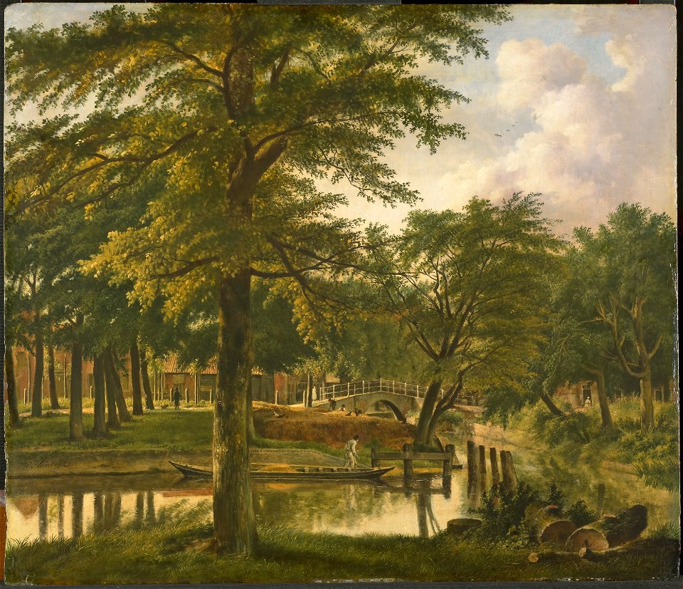 Wybrand Hendriks - Gezicht op de Nieuwe Gracht bij het Bolwerk te Haarlem - BR2093 - Rijksmuseum Twenthe