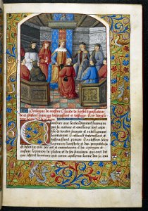 Xenophon translated by Seyssel - BL Royal 19 C VI f17 (Henry VII receiving the book)