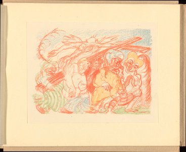 XXI. La montée au Calvaire , print by James Ensor, , Prints Department, Royal Library of Belgium, III 59887 B (22)
