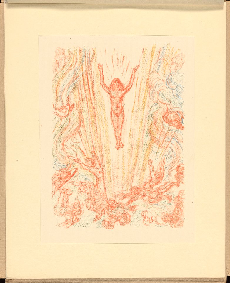 XXVIII. L'Ascension , print by James Ensor, , Prints Department, Royal Library of Belgium, III 59887 B (29)