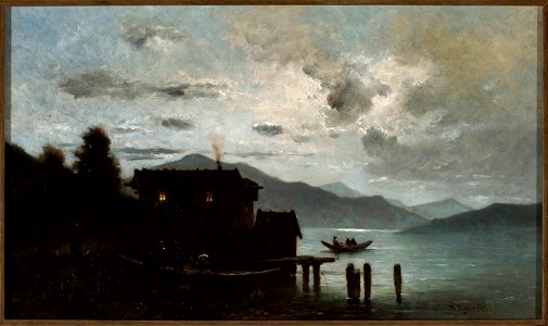 Władysław Aleksander Malecki - Mountain lake at night - MP 1035 - National Museum in Warsaw