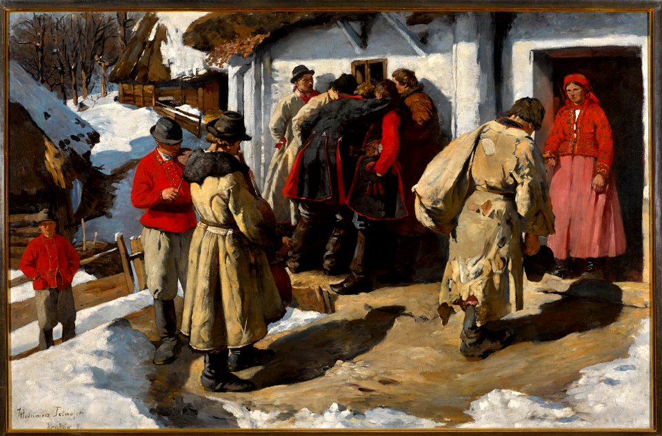Włodzimierz Tetmajer - Musicians in Bronowice – in front of a tavern - MP 5500 - National Museum in Warsaw