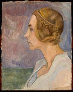 Władysław Ślewiński - Profile of a young woman - MP 820 MNW - National Museum in Warsaw