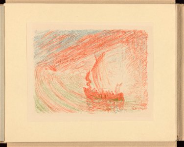 XII. Le Christ apaisant la tempête , print by James Ensor, , Prints Department, Royal Library of Belgium, III 59887 B (13)
