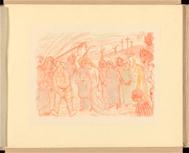 XXV. Le retour du Calvaire , print by James Ensor, , Prints Department, Royal Library of Belgium, III 59887 B (26)
