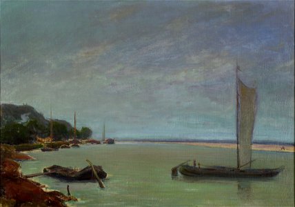 Władysław Ślewiński - Boat with sails up - MP 813 MNW - National Museum in Warsaw