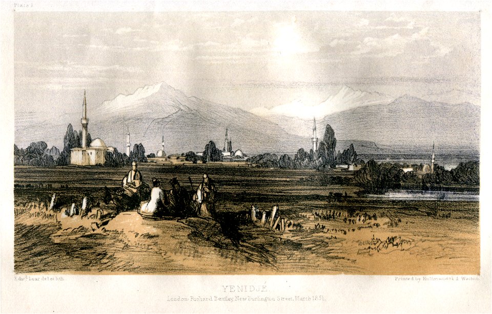 Yenidjé - Lear Edward - 1851
