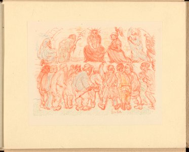 XVIII. Le Christ aux outrages , print by James Ensor, , Prints Department, Royal Library of Belgium, III 59887 B (19)