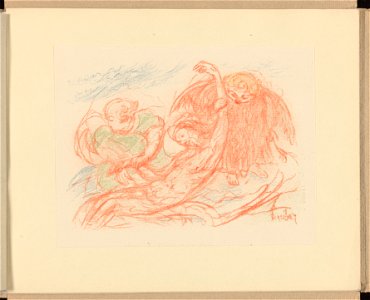 XXVII. Le Christ et les Anges , print by James Ensor, , Prints Department, Royal Library of Belgium, III 59887 B (28)