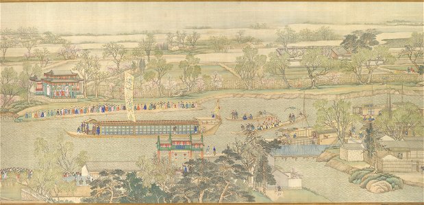 Xu Yang - The Qianlong Emperor's Southern Inspection Tour, Scroll Six, Entering Suzhou along the Grand Canal - 1988.350a–d - Metropolitan Museum of Art