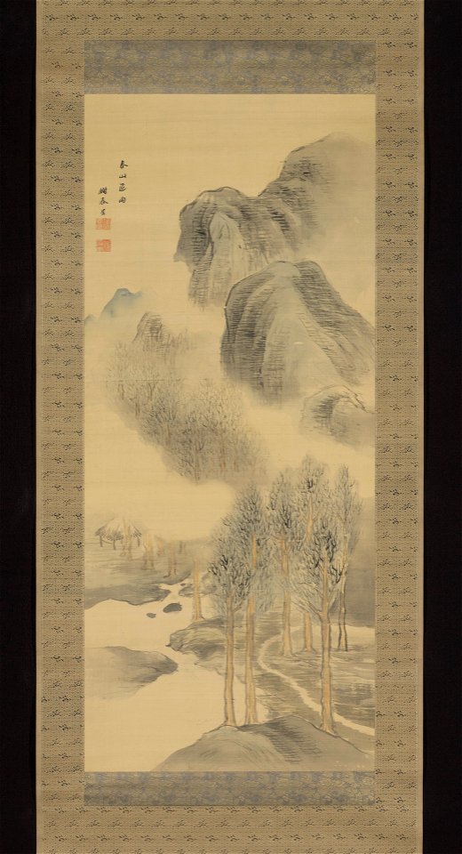 Yosa Buson - Spring Mountain, Passing Rain - 2006.131.3a-c - Yale University Art Gallery