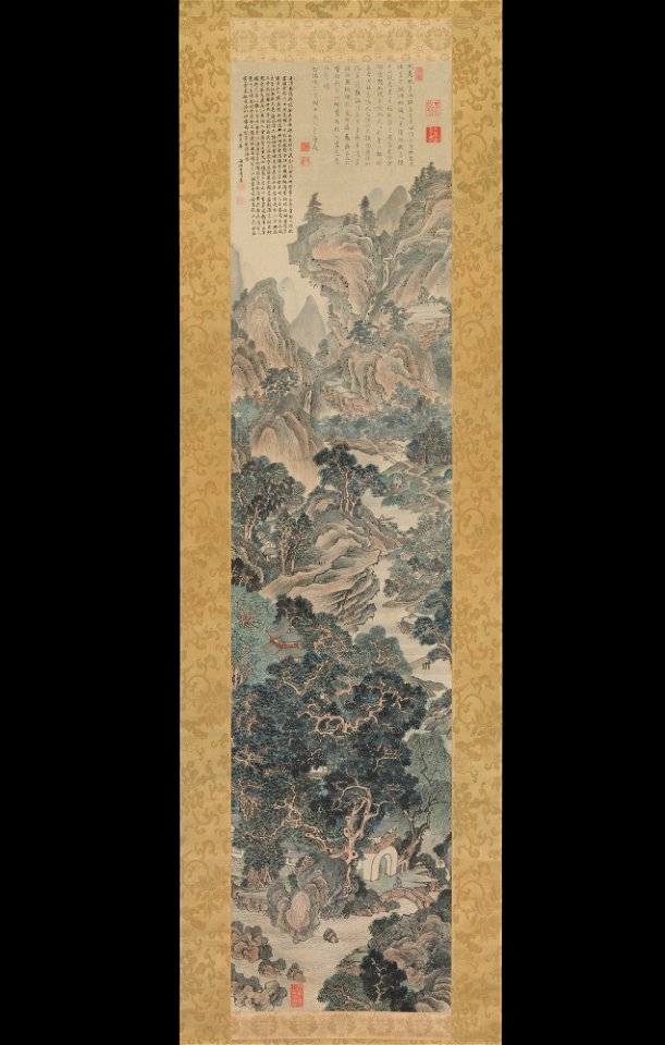 Yanagisawa Kien - Landscape in the Blue-and-Green Manner - 2015.300.156 - Metropolitan Museum of Art