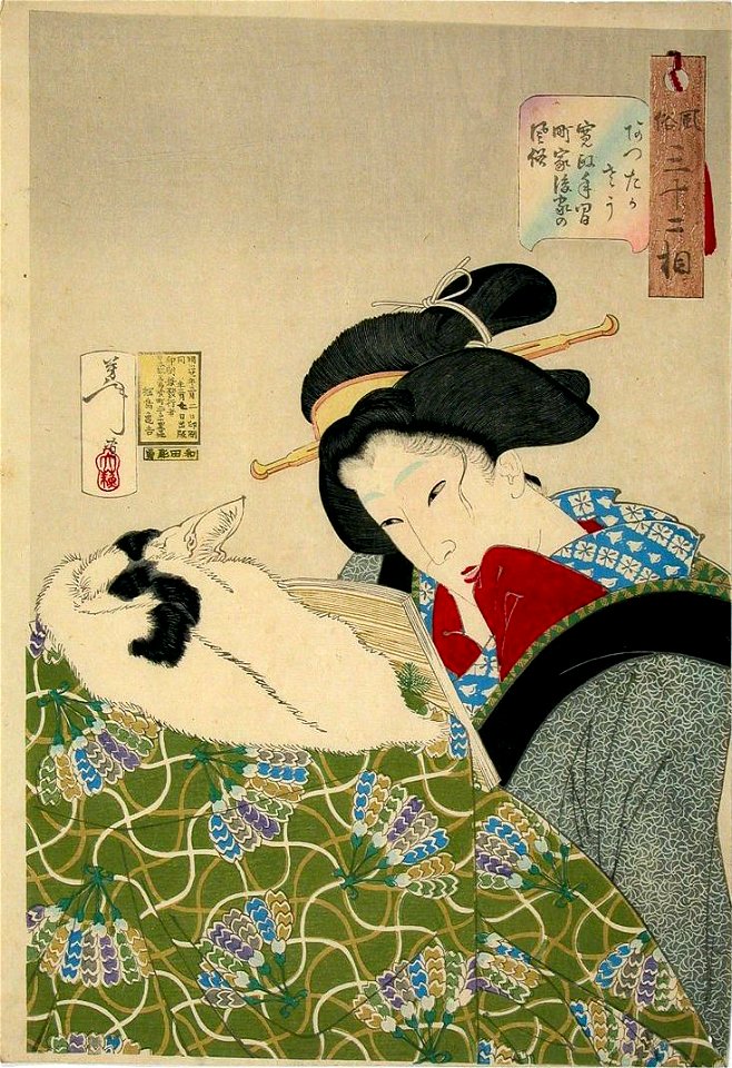 Yoshitoshi - Looking warm - Fuzoku Sanjuniso no. 4