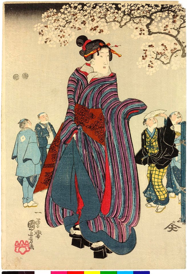Yayoi no yo-zakura 弥生之夜桜 (Cherry Blossoms by Night in the Third Month) (BM 2008,3037.19414)