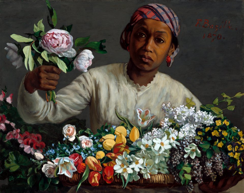 Young Woman with Peonies A32212