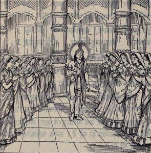 Young Ladies asks Srikrishna to marry them