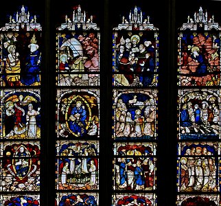 York Minster, Great East Window - Apocalypse (detail). Free illustration for personal and commercial use.