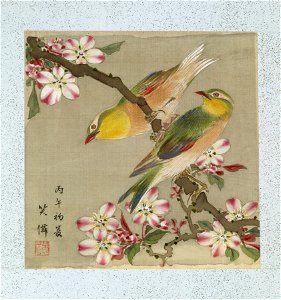 Yoshizawa Setsuan - Leaf from Album Depicting Birds, Flowers, Landscapes, and Flower Pots - Walters 351741A