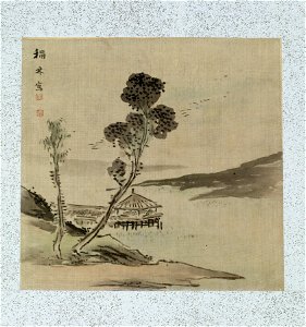 Yoshizawa Setsuan - Leaf from Album Depicting Birds, Flowers, Landscapes, and Flower Pots - Walters 351743A