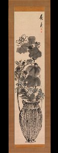 Yosa Buson - Autumn Flowers in a Bamboo Basket - 2015.500.9.18 - Metropolitan Museum of Art