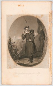 Young American on the Alps - painted by G.P.A. Healy ; eng. by G.H. Cushman. LCCN2014649333