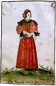Young Hungarian noble woman in Transylvania