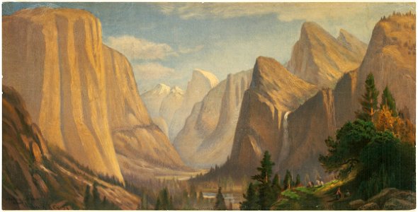 Yosemite Valley, Looking East from the Mariposa Trail 2 (Boston Public Library)