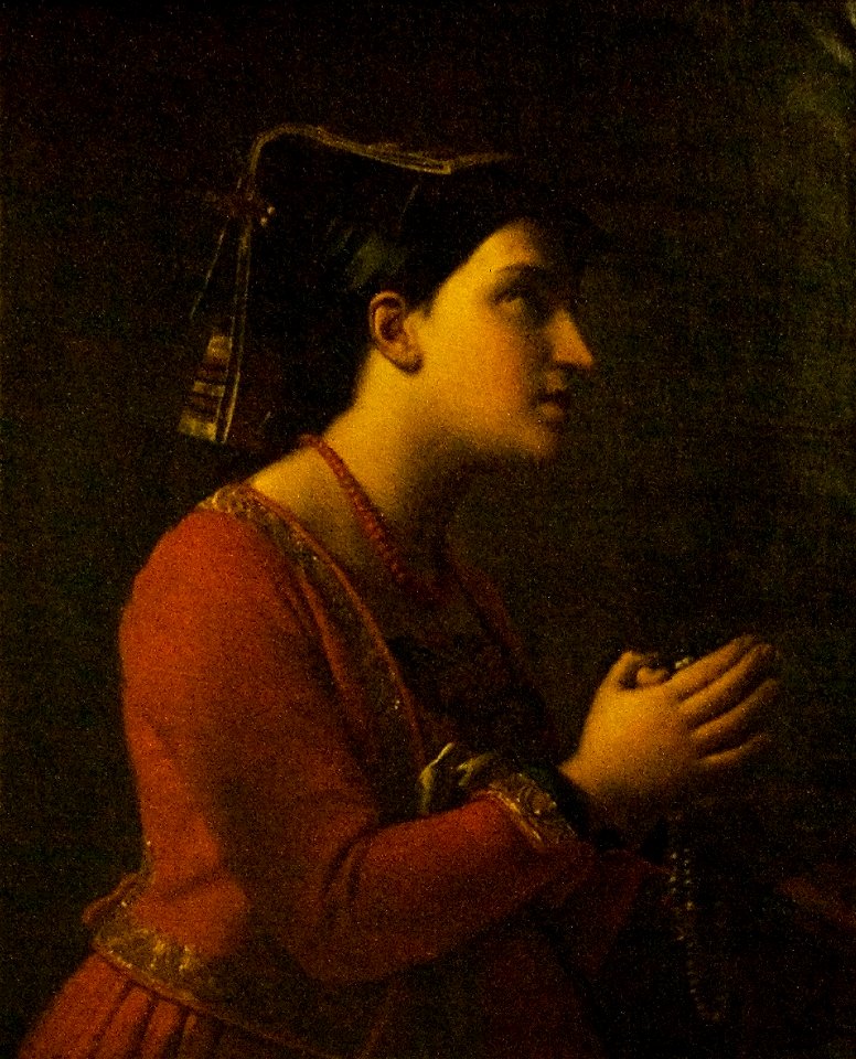 Young Italian lady praying