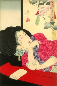 Yoshitoshi - Looking drowsey - Fuzoku Sanjuniso no. 30