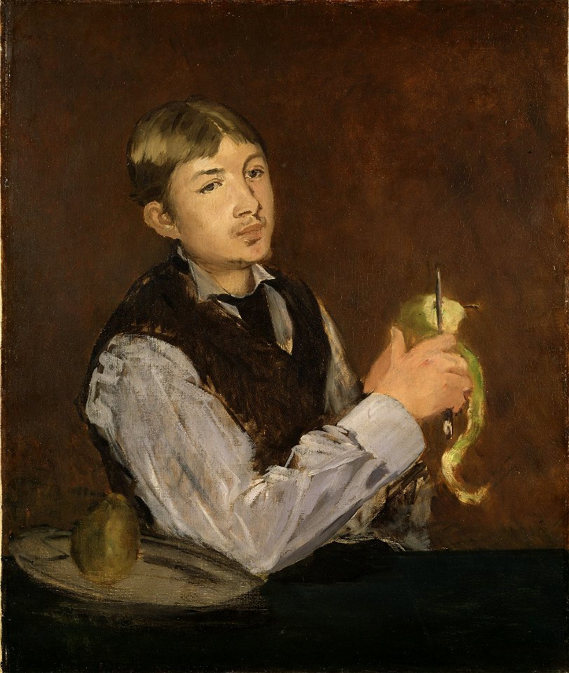 Young Boy Peeling a Pear (Édouard Manet) - Nationalmuseum - 18501