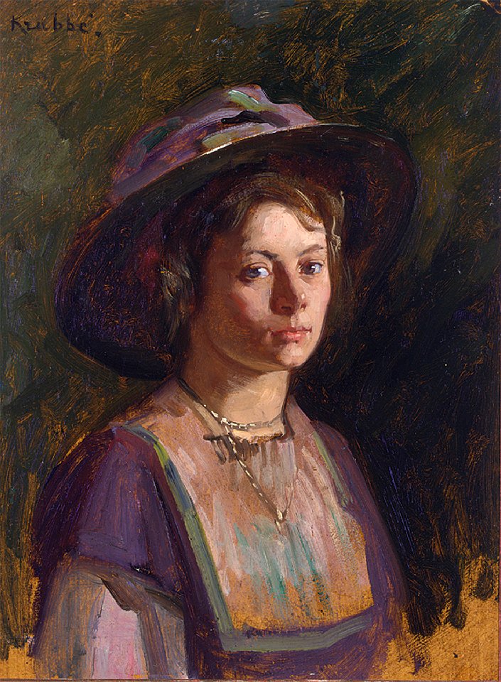 Young lady by Heinrich M Krabbé