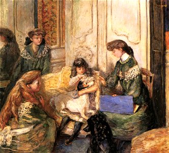 Young Girls and Dogs 1908