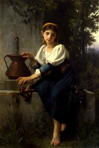 Young girl at the well (unknown date) - Elizabeth Jane Gardner
